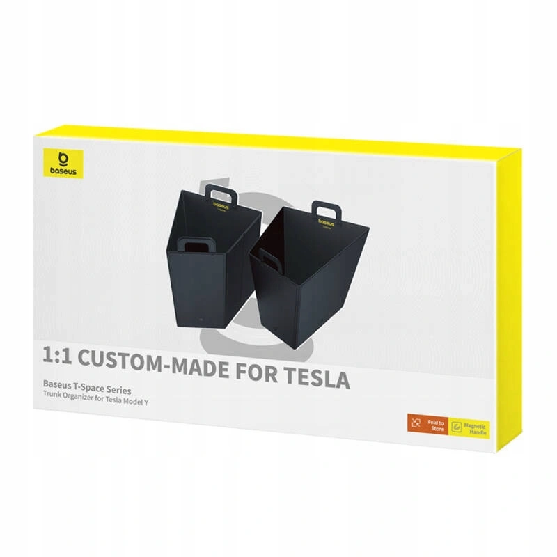 Bagasjeromsorganisator Tesla Model Y │ T-Space Series Trunk Organizer Black - sett 2 stk. – bilde 5