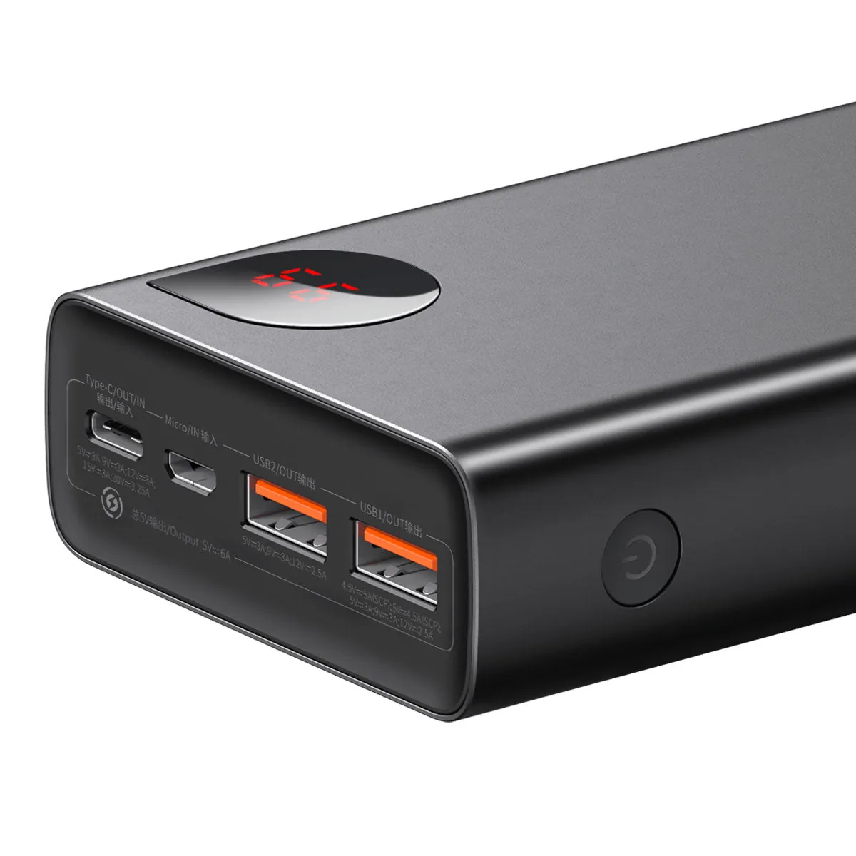 Baseus Adaman 65W | Power Bank USB USB-C 65W QC 4.0 PD Huawei SCP 5A Samsung AFC – bilde 5