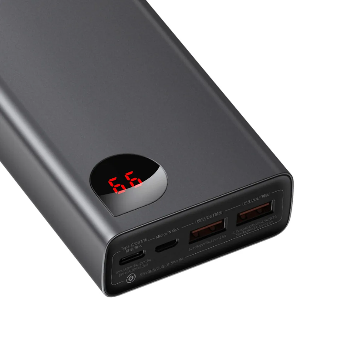 Baseus Adaman 65W | Power Bank USB USB-C 65W QC 4.0 PD Huawei SCP 5A Samsung AFC – bilde 6