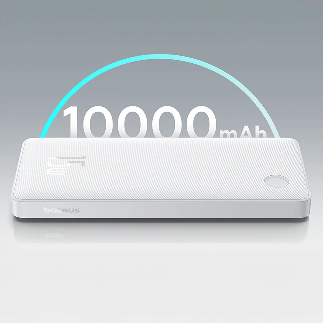 Baseus Airpow Lite | Powerbank 10000 mAh 15W med USB-A til USB-C-kabel 30 cm – Hvit – bilde 7