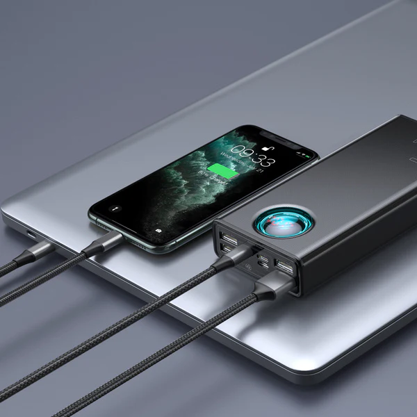 Baseus Ambilight 65W | Powerbank på 30000mAh med 4x USB + USB-C Power Delivery Quick Charge 3.0 Huawei SCP FCP 5A Overseas Edition – bilde 2