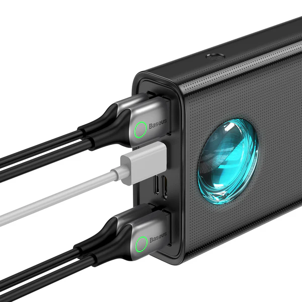 Baseus Ambilight 65W | Powerbank på 30000mAh med 4x USB + USB-C Power Delivery Quick Charge 3.0 Huawei SCP FCP 5A Overseas Edition – bilde 5