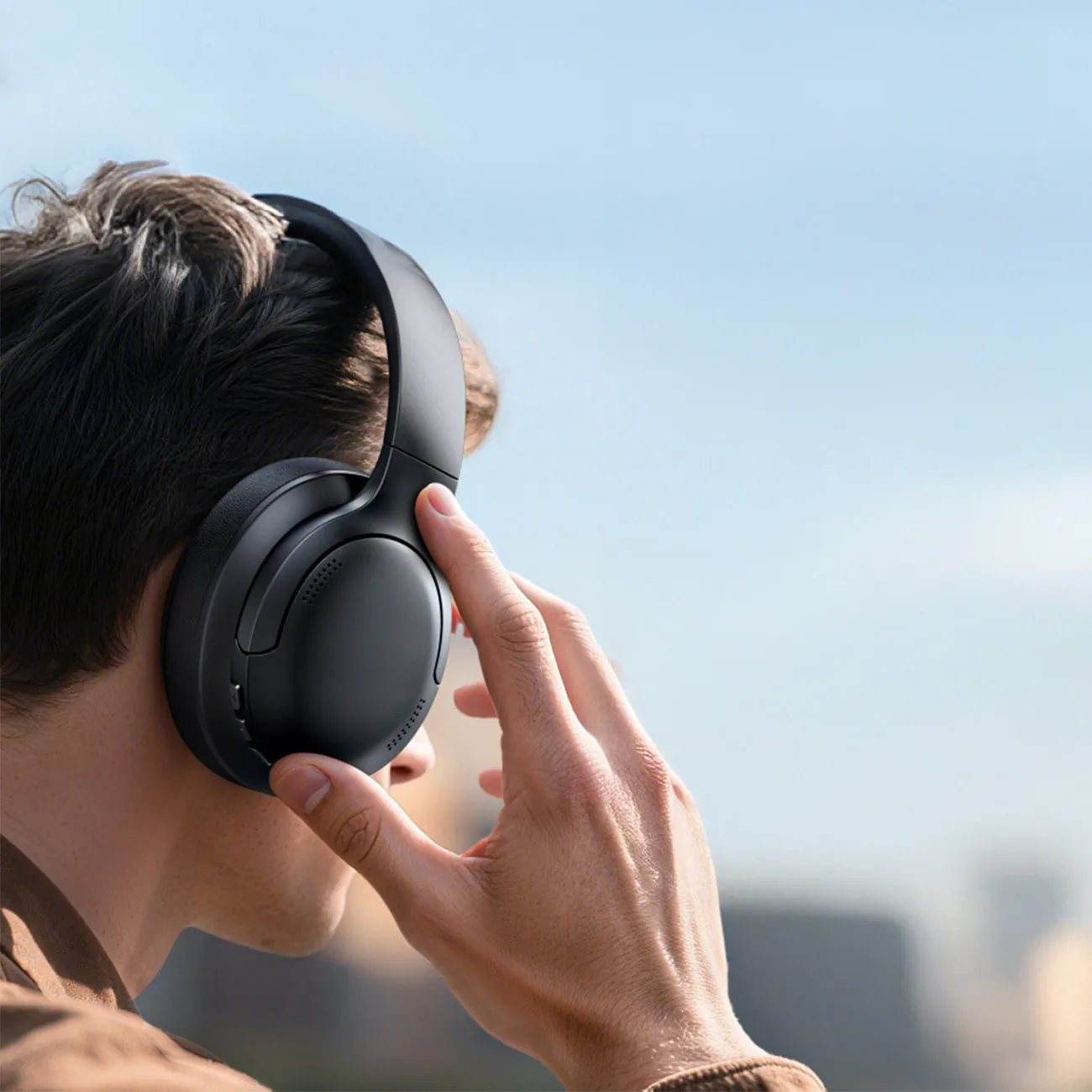 Baseus Bass BH1 Lite | Trådløse hodetelefoner over øret Bluetooth 6.0 – Svart – bilde 8
