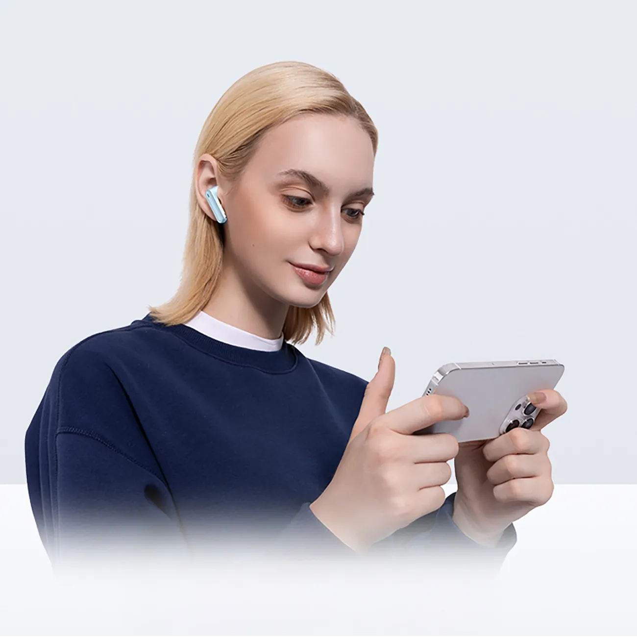 Baseus Bowie E5 | Trådløse øretelefoner TWS – Blå – bilde 4