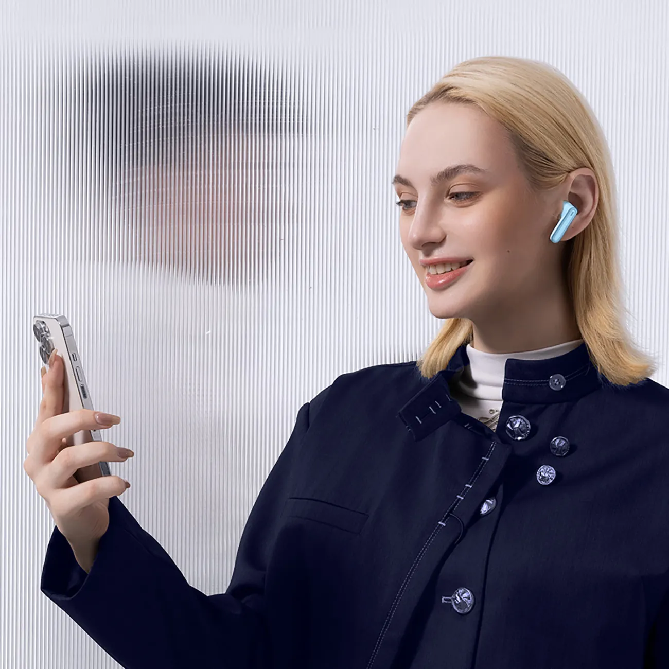 Baseus Bowie E5 | Trådløse øretelefoner TWS – Blå – bilde 5