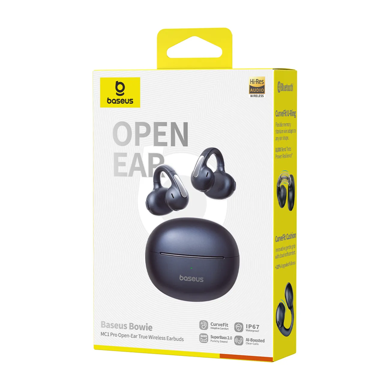 Baseus Bowie MC1 Pro | Open-ear øretelefoner OWS med klips – Svart – bilde 2