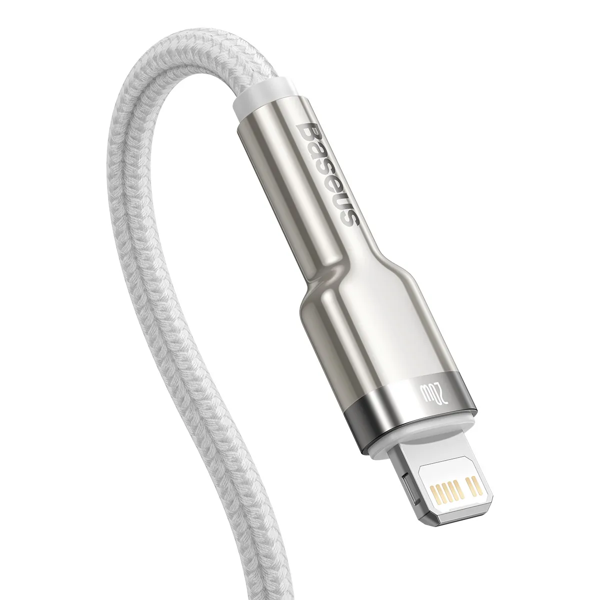 Baseus Cafule Metal | USB-C til Lightning-kabel 20W PD 1 m – Hvit – bilde 3