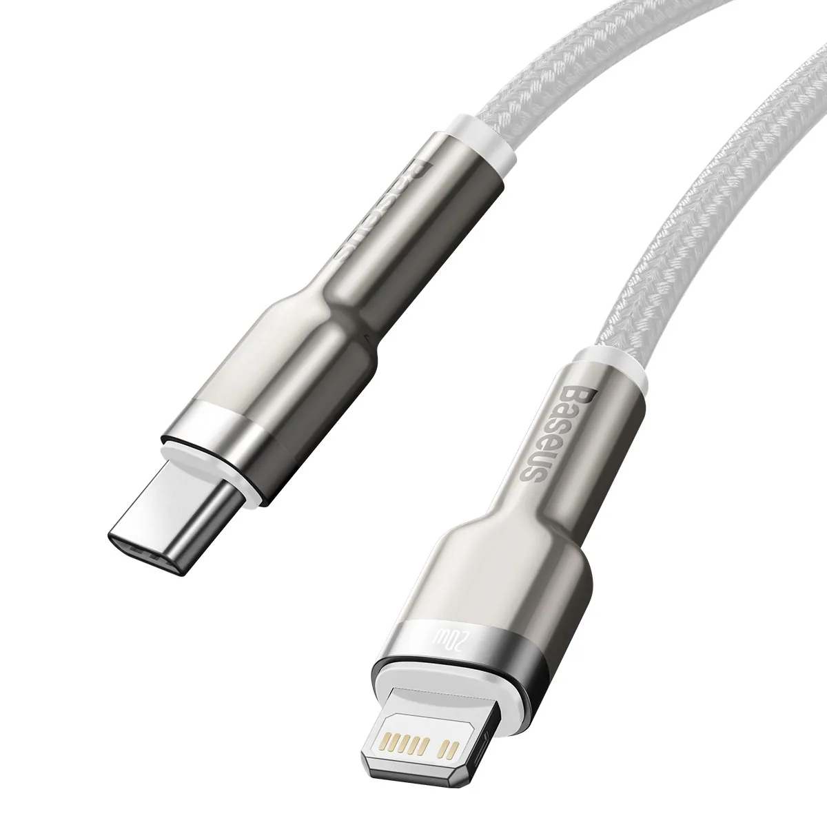 Baseus Cafule Metal | USB-C til Lightning-kabel 20W PD 1 m – Hvit – bilde 4