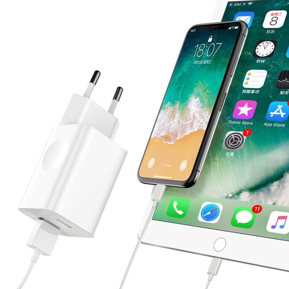 Baseus Charging Quick Charger | Vegglader USB-A 24W QC 3.0 – Hvit – bilde 6