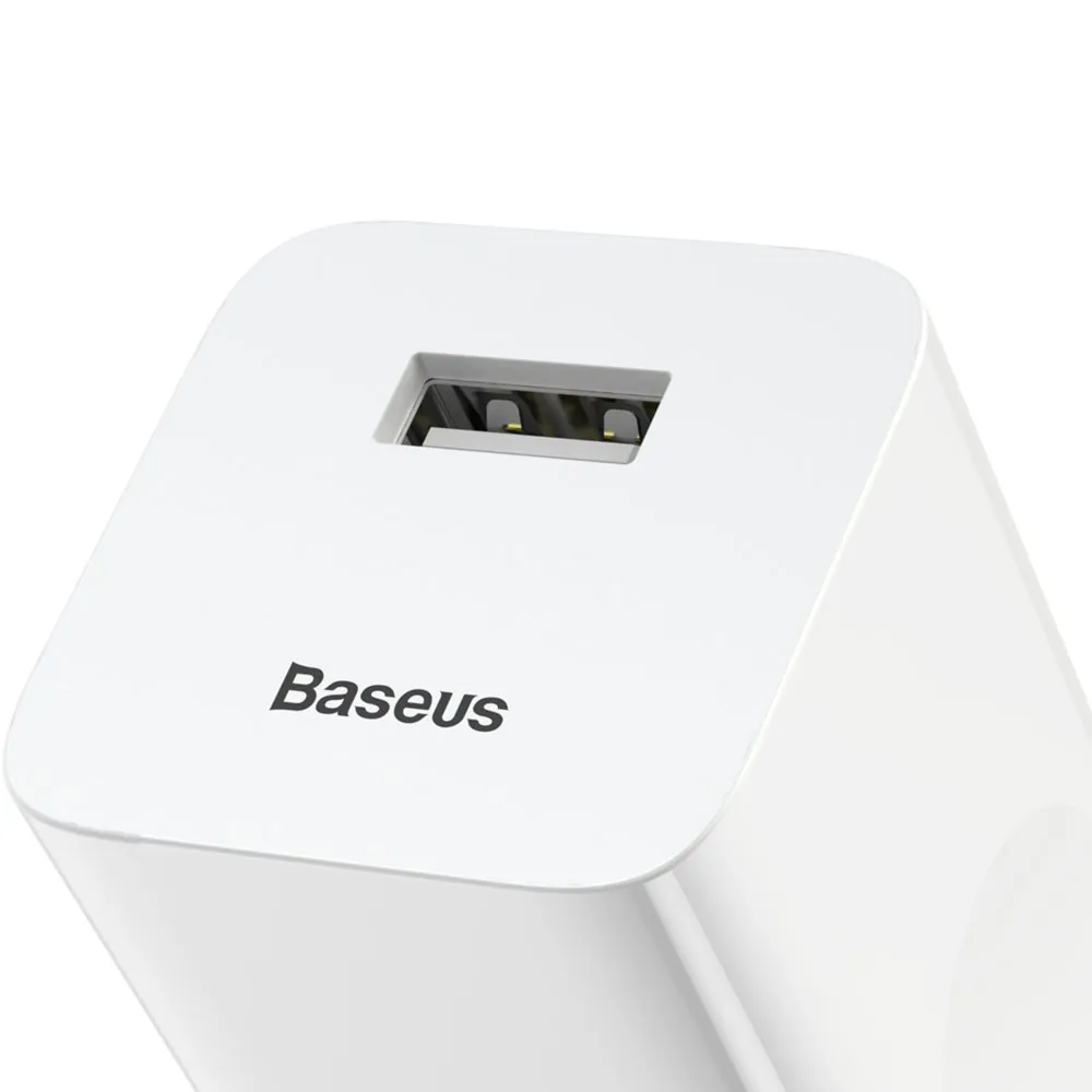 Baseus Charging Quick Charger | Vegglader USB-A 24W QC 3.0 – Hvit – bilde 7