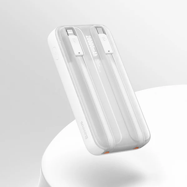 Baseus Comet | Powerbank 20000mAh med USB-C og Lightning-kabel, 22.5W PD QC3.0 AFC SCP FCP