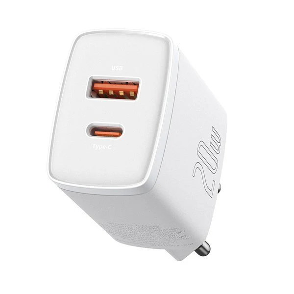 Baseus Compact | Vegglader USB USB-C 20W Power Delivery Quick Charge 3.0