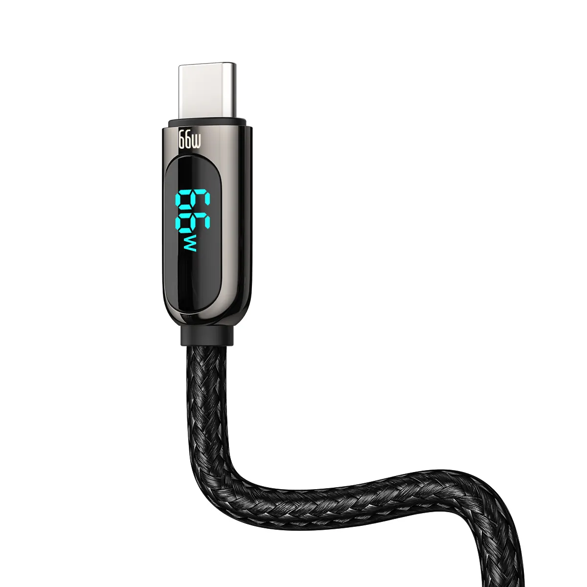 Baseus Display | USB-A til USB-C-kabel 66W med display 1 m – Svart – bilde 5