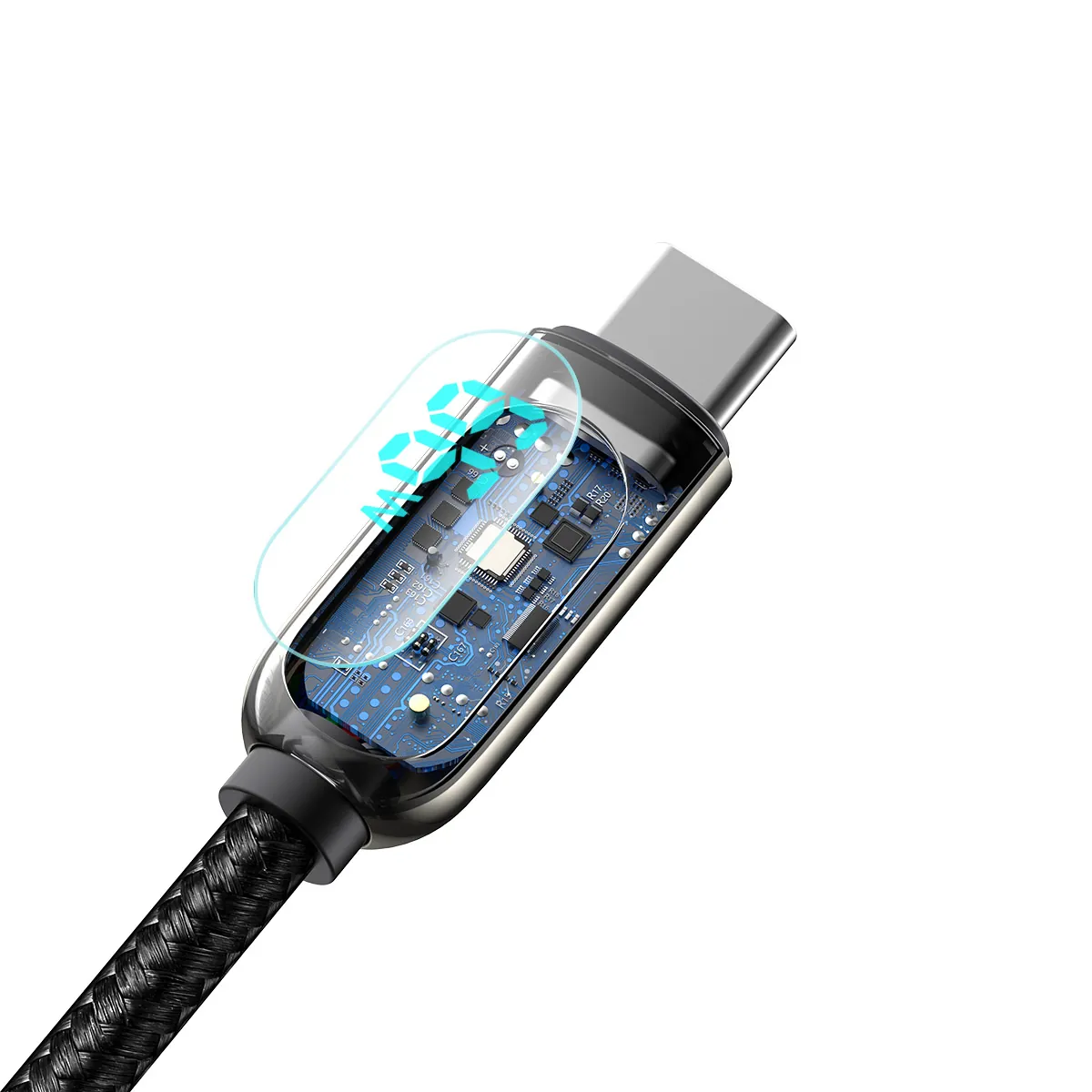 Baseus Display | USB-A til USB-C-kabel 66W med display 1 m – Svart – bilde 6