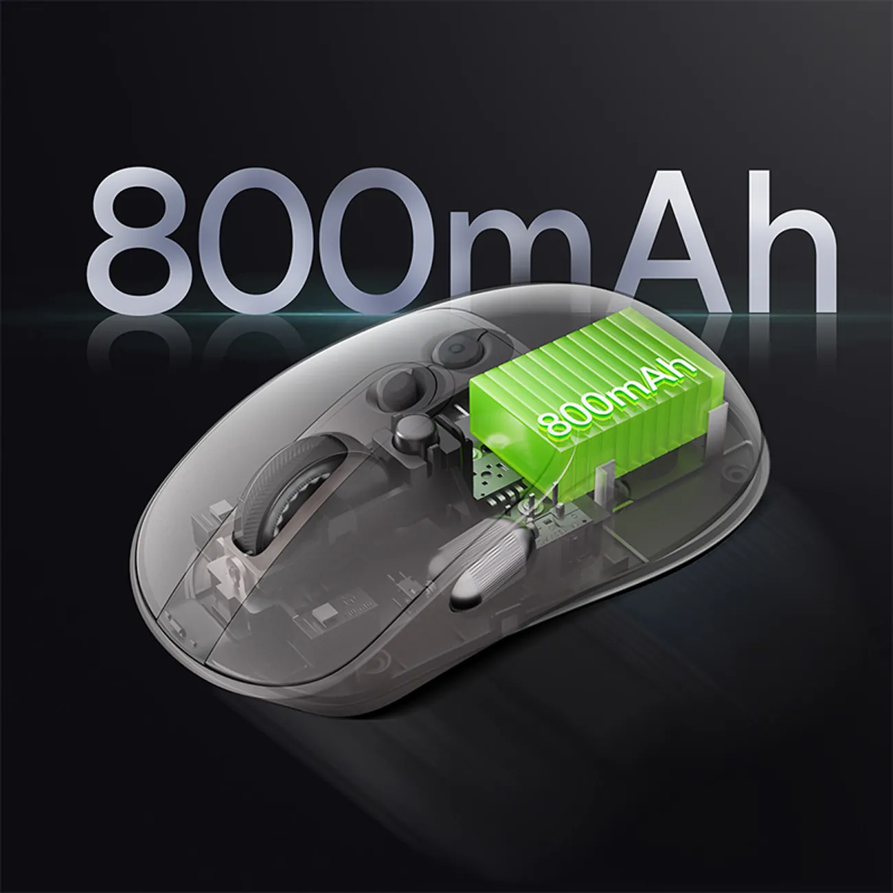 Baseus Editor | Trådløs mus med oppladbart batteri 800 mAh – Grønn – bilde 7