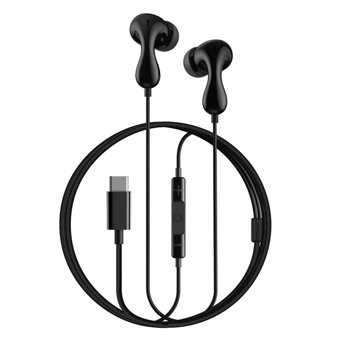Baseus Encok CZ20 | Kablede in-ear øretelefoner USB-C – Svart