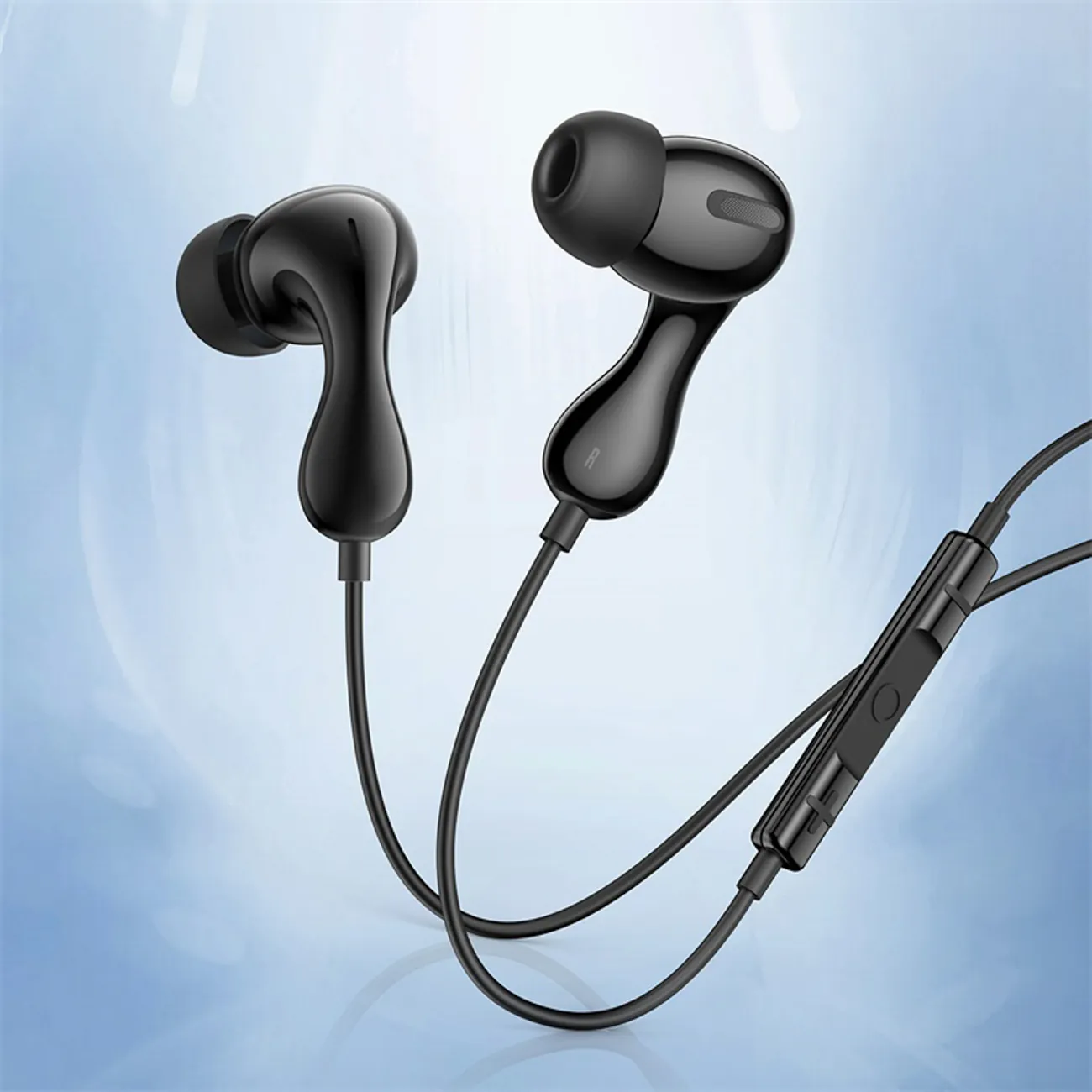 Baseus Encok CZ20 | Kablede in-ear øretelefoner USB-C – Svart – bilde 8