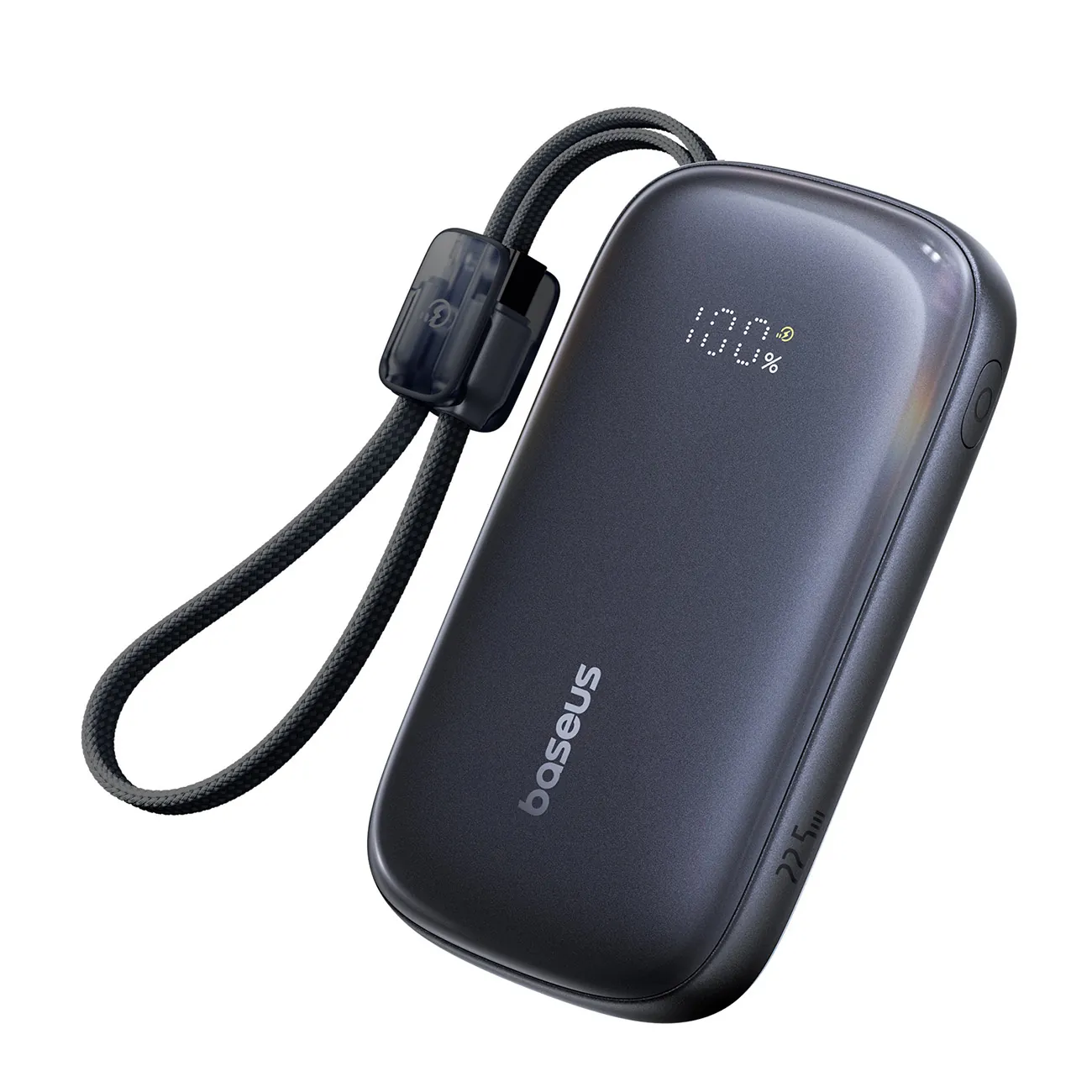 Baseus EnerFill FC21 Qpow 3 Ultra | Powerbank 10000 mAh 22,5W med display og avtakbar kabel – Svart