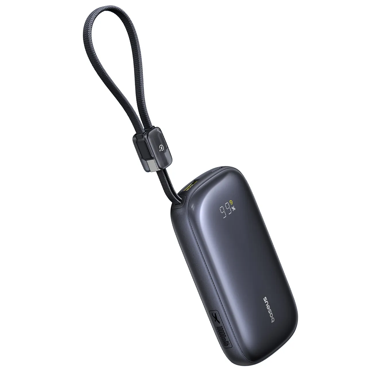 Baseus EnerFill FC21 Qpow 3 Ultra | Powerbank 10000 mAh 22,5W med display og avtakbar kabel – Svart – bilde 3