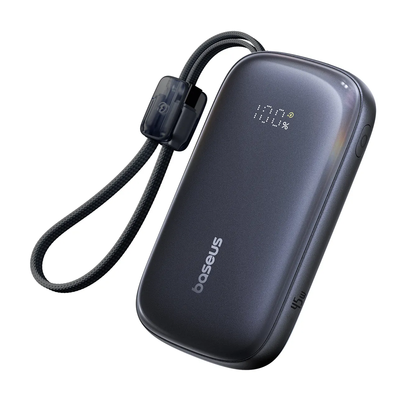 Baseus EnerFill FC21 Qpow 3 Ultra | Powerbank 10000 mAh 45W med kabel-stropp – Svart