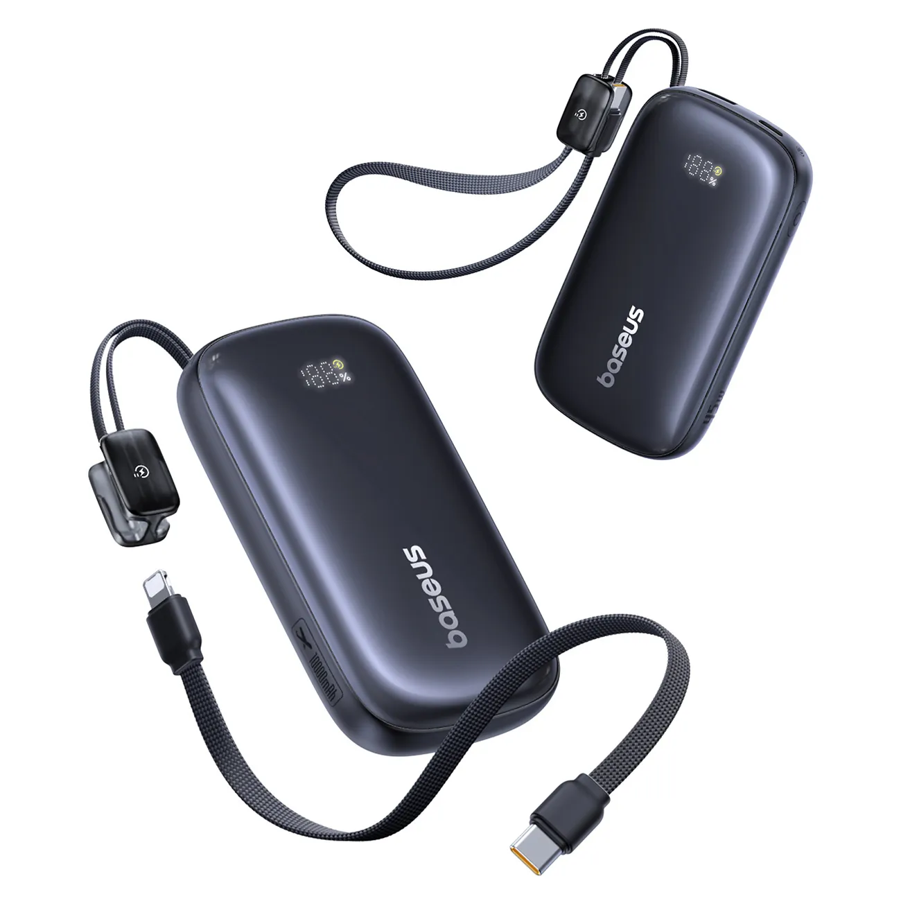 Baseus EnerFill FC21 Qpow 3 Ultra | Powerbank 10000 mAh 45W med kabel-stropp – Svart – bilde 2