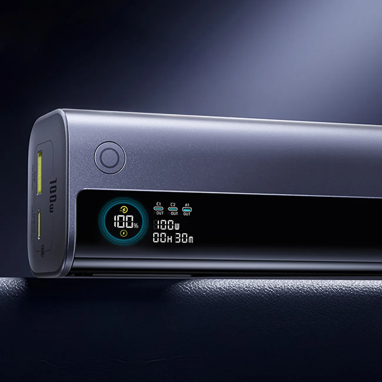 Baseus EnerGeek GR11 | Powerbank 10000 mAh 100W med opprullbar kabel – Grå – bilde 8