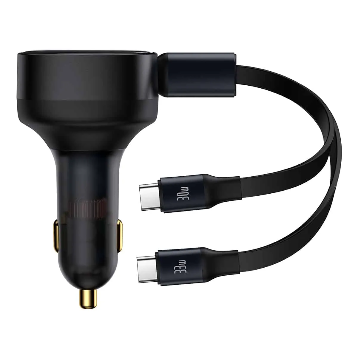 Baseus Enjoyment | Billader 2-i-1 33W med 2x USB-C-plugg – Svart