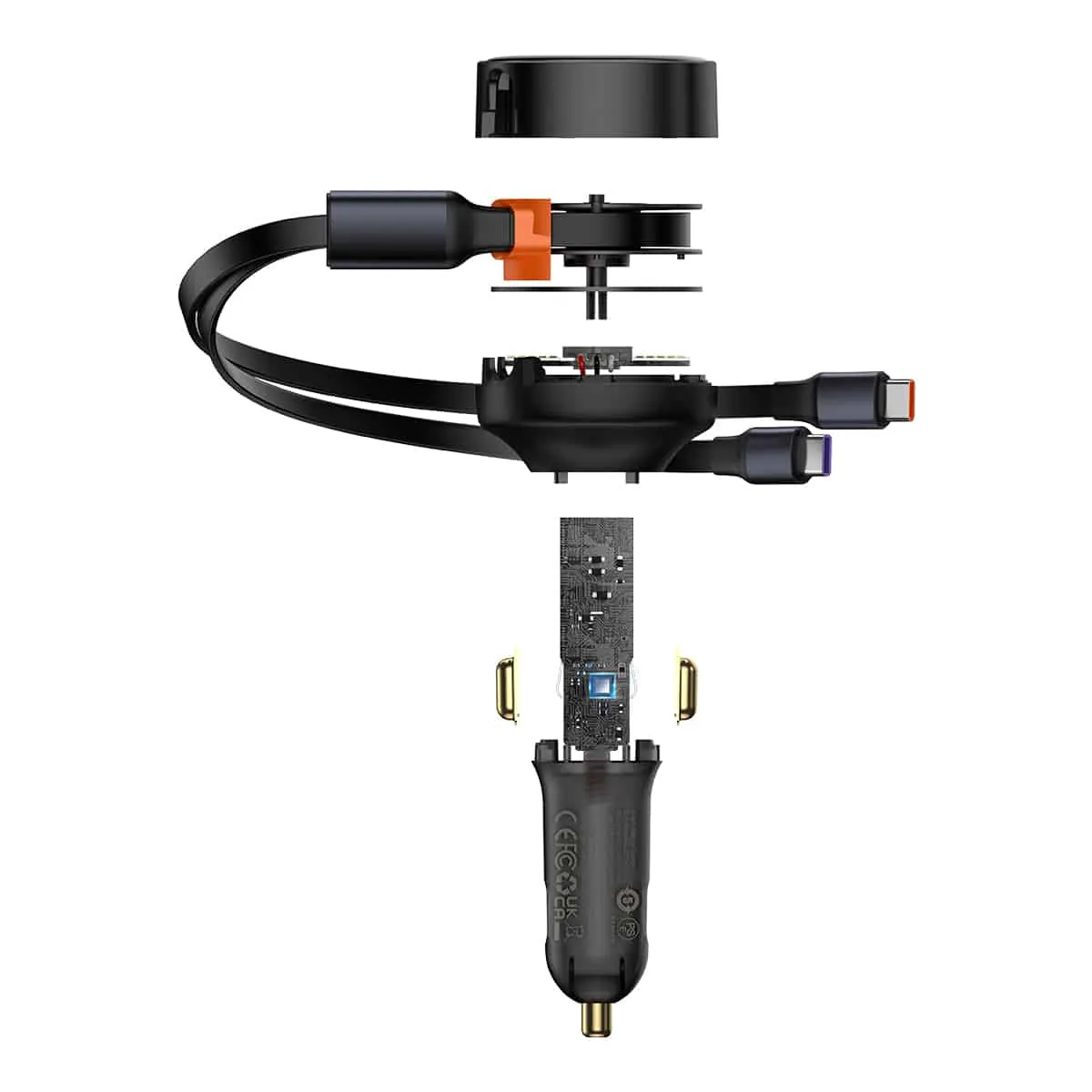 Baseus Enjoyment | Billader 2-i-1 33W med 2x USB-C-plugg – Svart – bilde 7