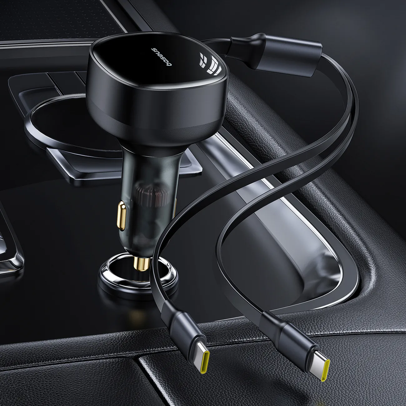 Baseus Enjoyment | Billader 2-i-1 33W med 2x USB-C – Svart – bilde 4