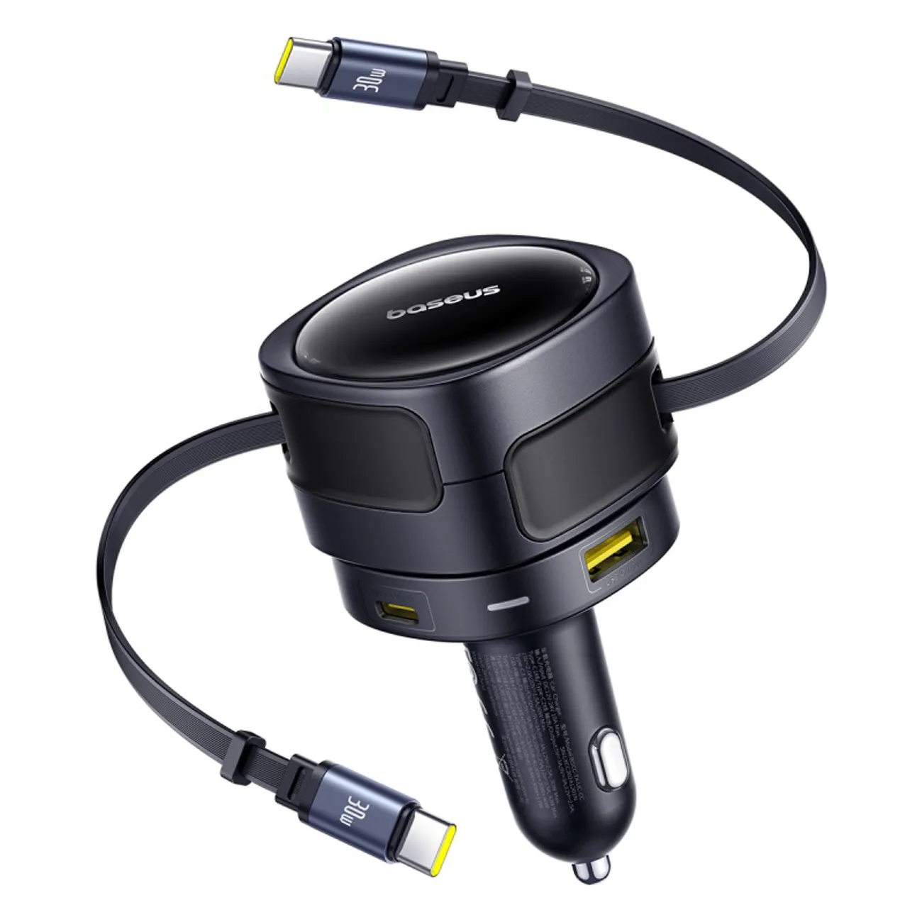 Baseus Enjoyment Max | Billader 90W med 2 USB-C-kabler, USB-A og USB-C – Svart