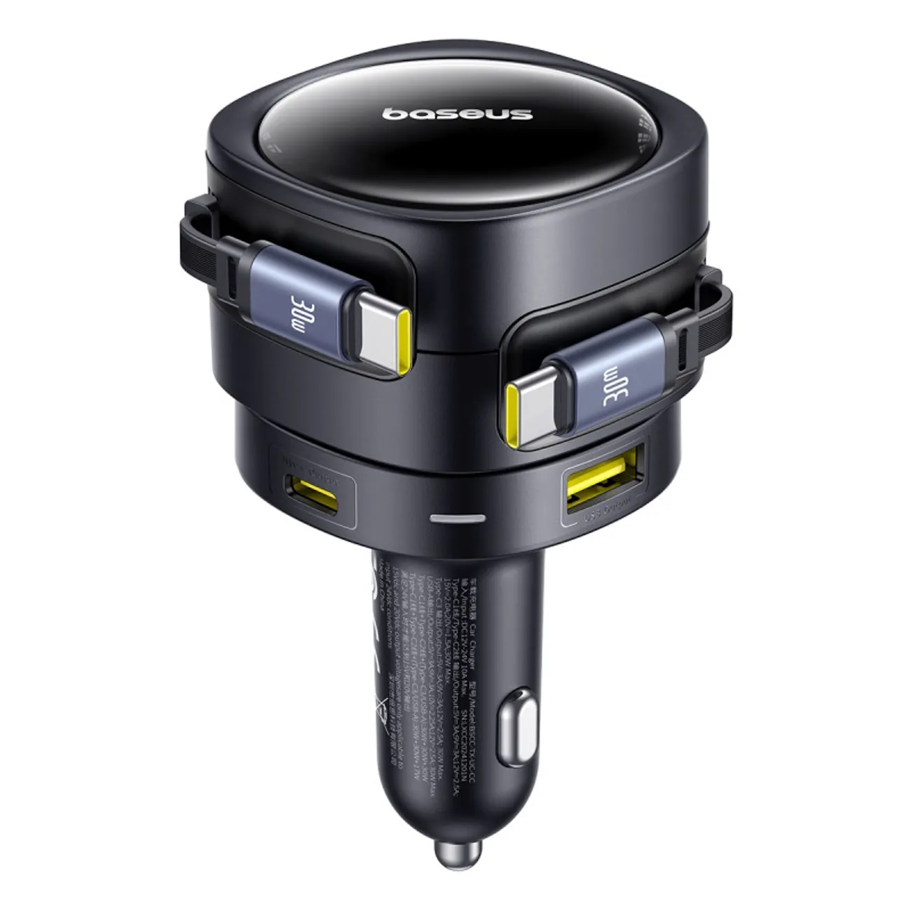 Baseus Enjoyment Max | Billader 90W med 2 USB-C-kabler, USB-A og USB-C – Svart – bilde 2