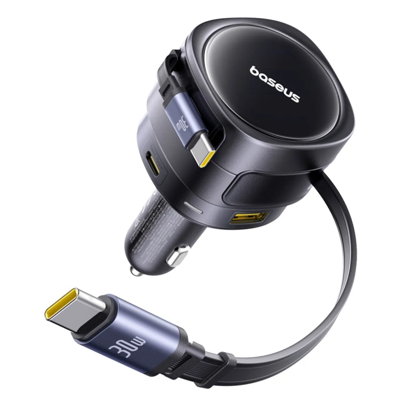 Baseus Enjoyment Max | Billader 90W med 2 USB-C-kabler, USB-A og USB-C – Svart – bilde 3
