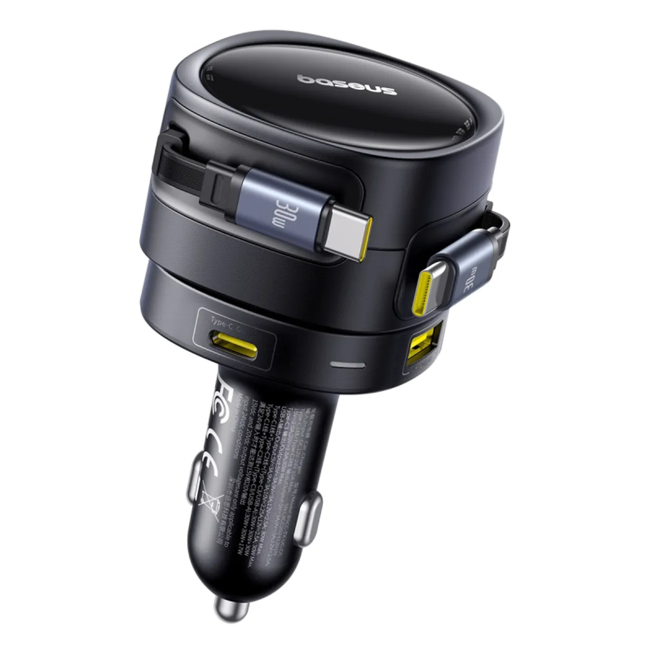 Baseus Enjoyment Max | Billader 90W med 2 USB-C-kabler, USB-A og USB-C – Svart – bilde 5