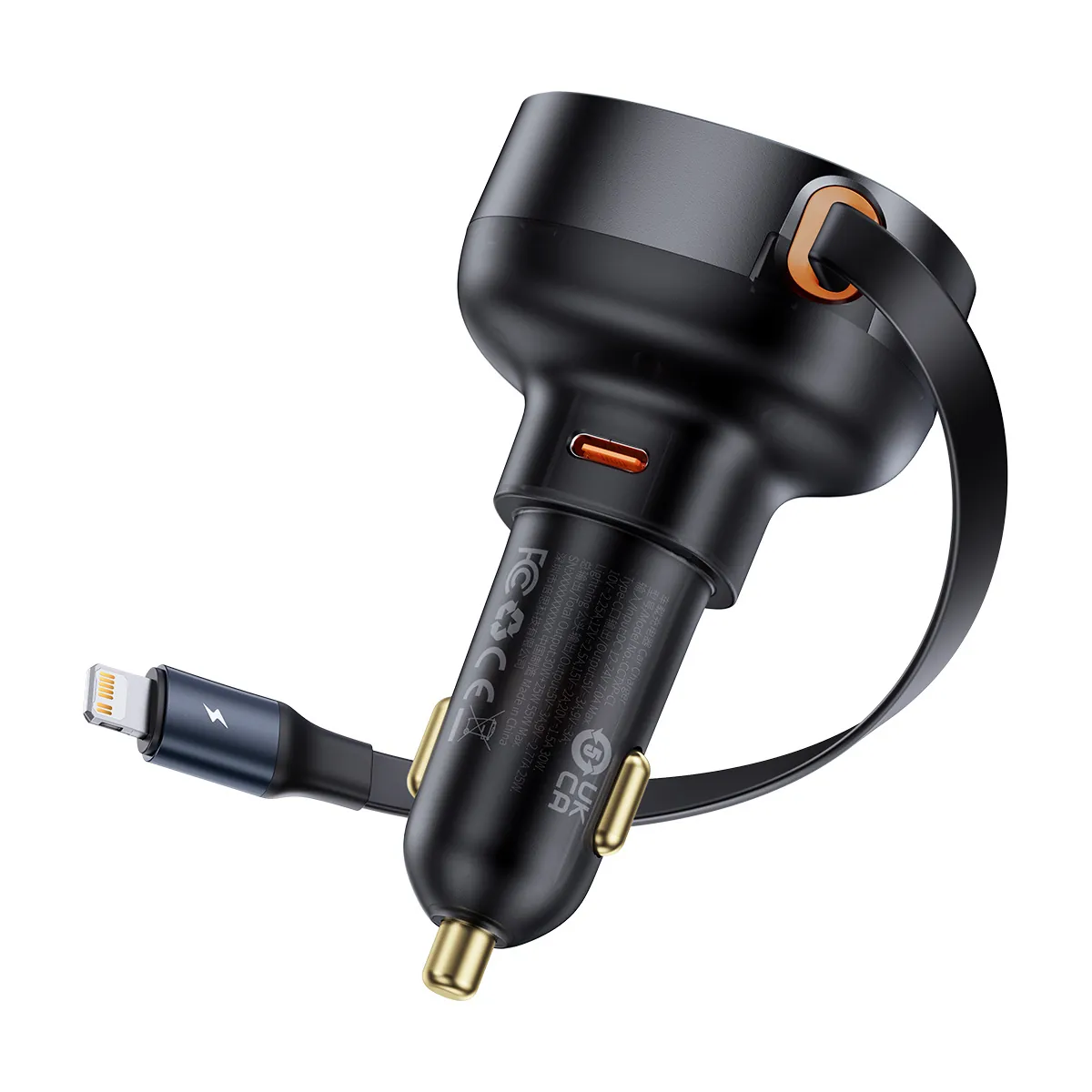 Baseus Enjoyment Pro | Billader 60W med USB-C-port og Lightning-plugg – Svart