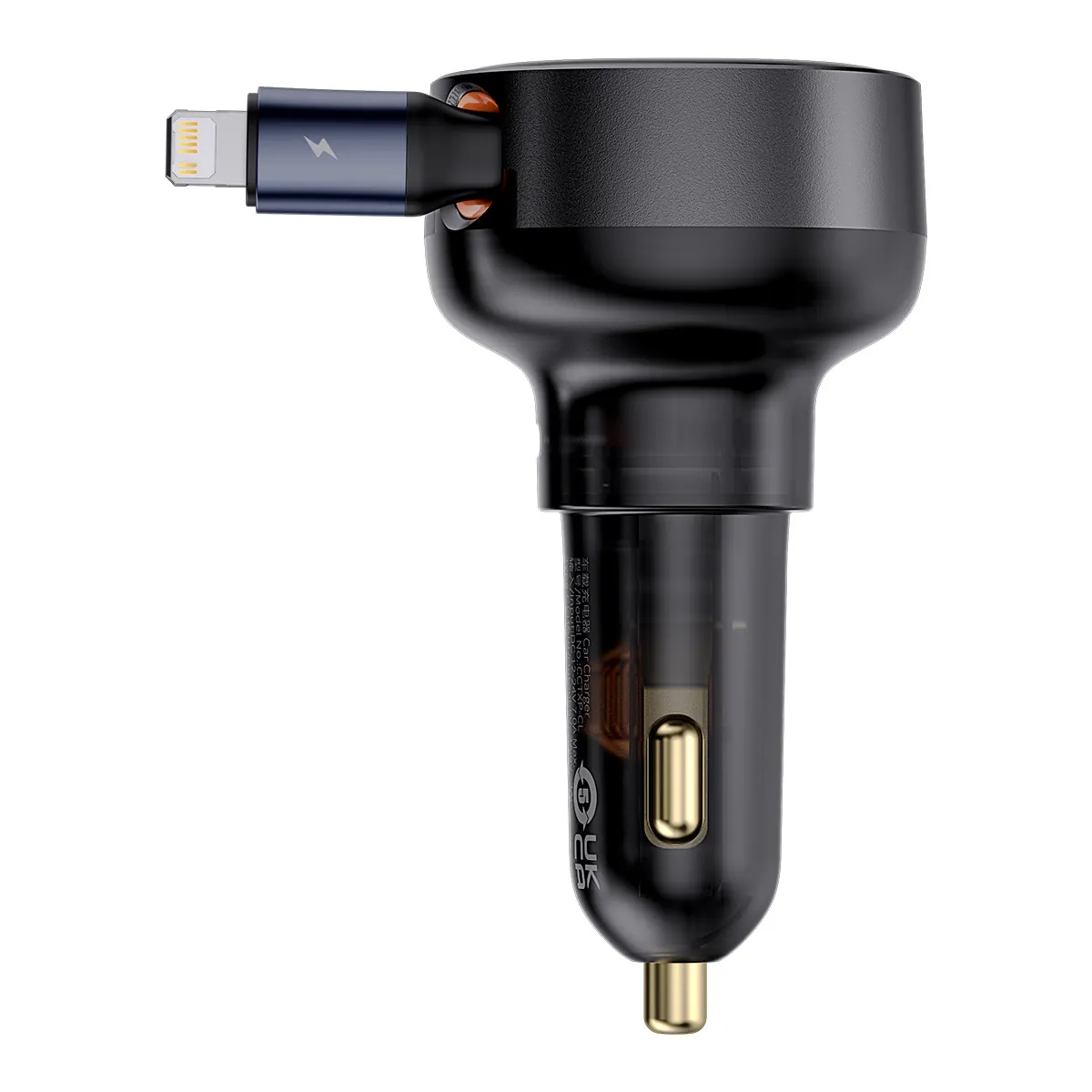 Baseus Enjoyment Pro | Billader 60W med USB-C-port og Lightning-plugg – Svart – bilde 5