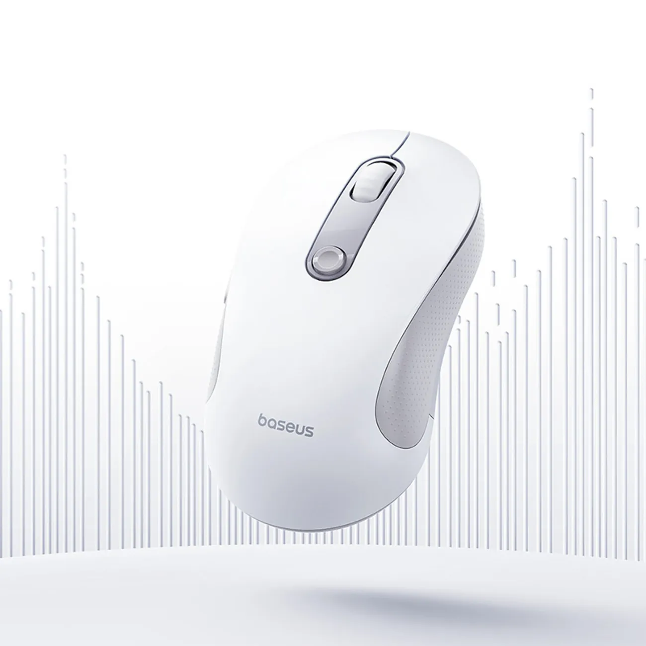 Baseus F02 | Trådløs ergonomisk mus Bluetooth – Hvit – bilde 5