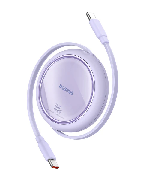 Baseus Free2Draw Mini | Kabel med justerbar lengde USB-C Type-C Power Delivery 100W, 1m