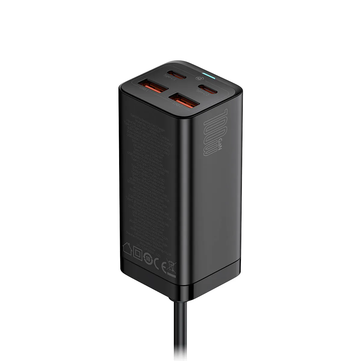 Baseus GAN3 Pro | Vegglader med 4x USB-A USB-C PD QC4.0 100W – bilde 3