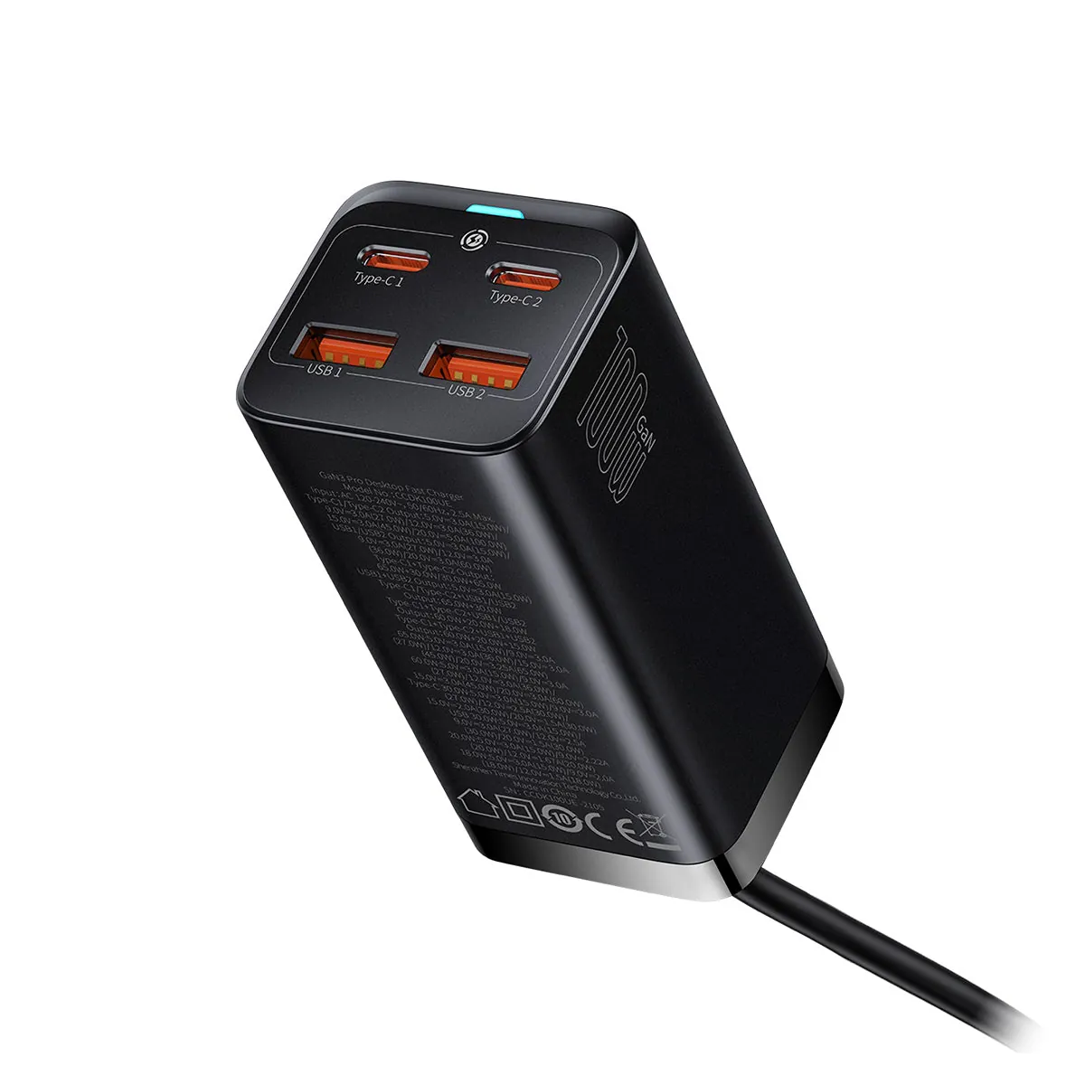 Baseus GAN3 Pro | Vegglader med 4x USB-A USB-C PD QC4.0 100W – bilde 7