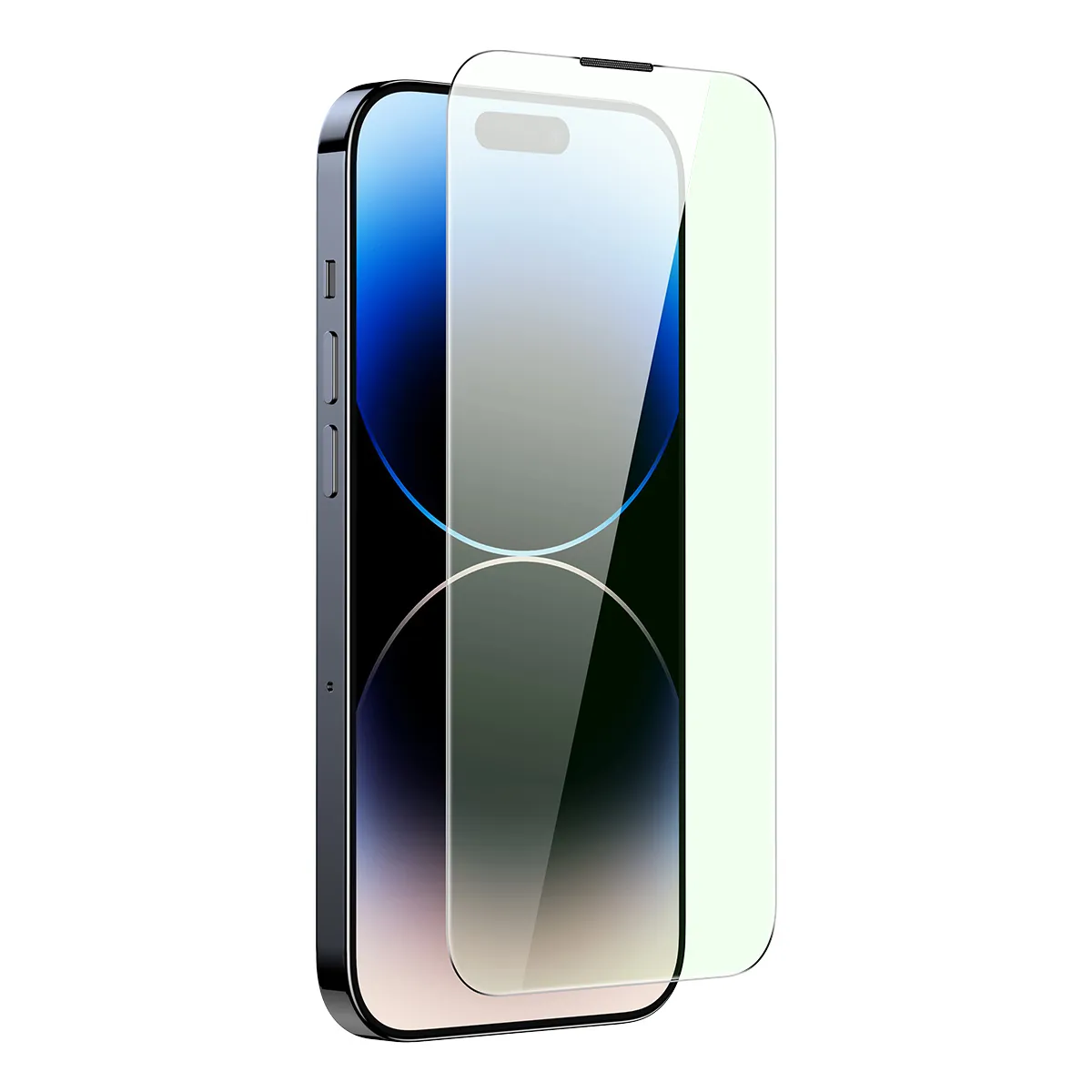 Baseus | Herdet glass til iPhone 14 Pro Max med blålysfilter 0,3 mm – Gjennomsiktig – bilde 3