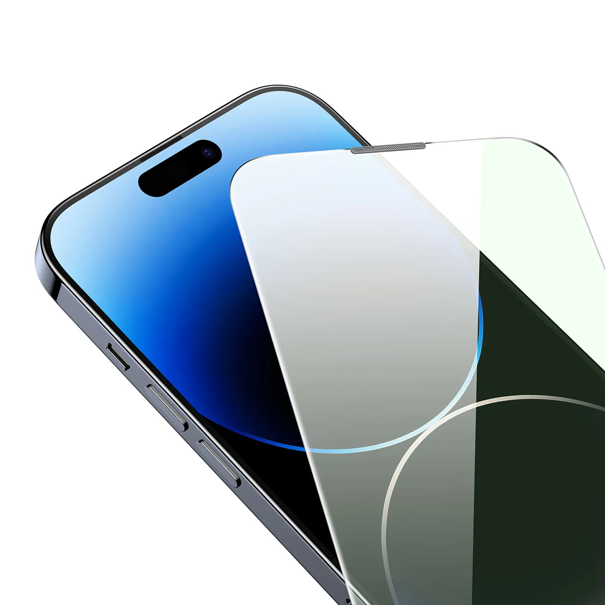Baseus | Herdet glass til iPhone 14 Pro Max med blålysfilter 0,3 mm – Gjennomsiktig – bilde 5