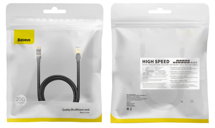 Baseus High Speed Seven | Ethernet LAN Cat7 10GB 600Mhz 2m kabel – bilde 9