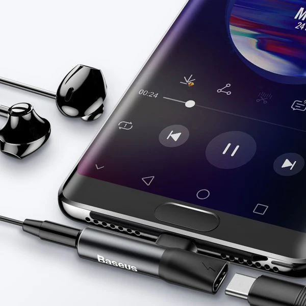 Baseus L41 | USB-C til Mini Jack 3,5 mm / USB-C lydovergangsadapter for hodetelefoner – bilde 5