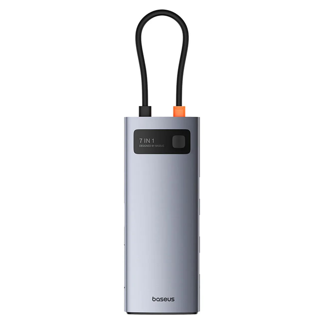 Baseus Metal Gleam | USB-C-hub 7-i-1 HDMI 4K 60 Hz / 3x USB 3.0 / PD / SD – Grå – bilde 2