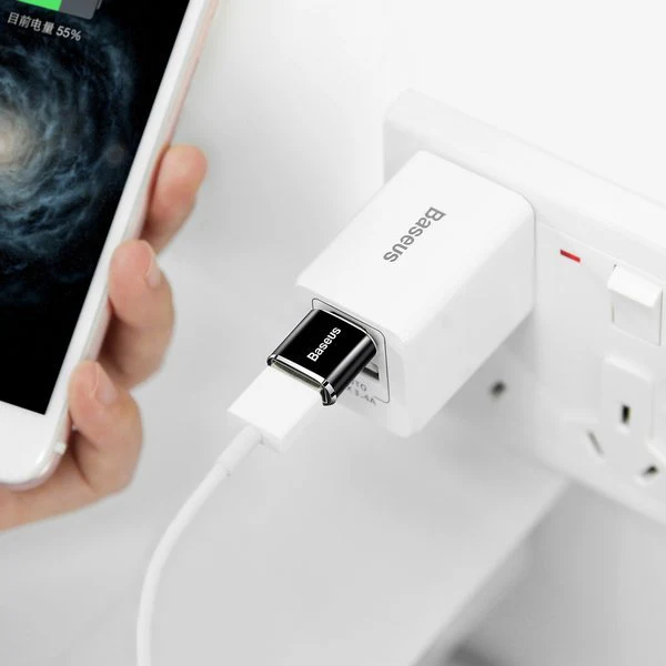 Baseus Mini USB | OTG USB-A / USB-C 2.4A overgangsadapter – bilde 2