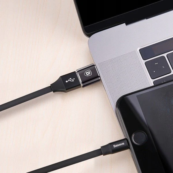 Baseus Mini USB | OTG USB-A / USB-C 2.4A overgangsadapter – bilde 5