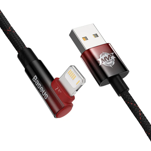 Baseus MVP 2 | Vinkelkabel USB-A - Lightning for iPhone iPad Airpods 2.4A 1m