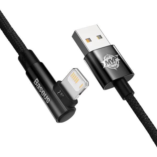 Baseus MVP 2 | Vinkelkabel USB-A - Lightning for iPhone iPad Airpods 2.4A 2m