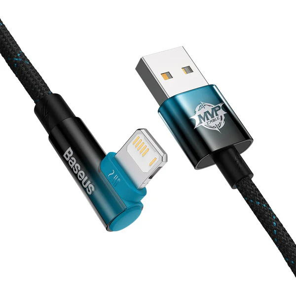 Baseus MVP 2 | Vinkelkabel USB-A - Lightning for iPhone iPad Airpods 2.4A 2m