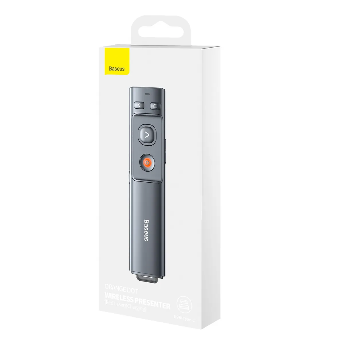 Baseus Orange Dot | Trådløs laserpeker for presentasjoner (med batteri) – Grå – bilde 5